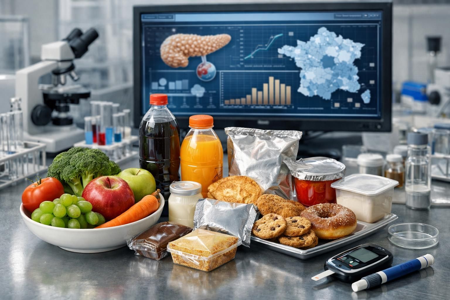 studio francese su preservativi alimentari e il loro legame con un rischio aumentato di diabete di tipo 2.