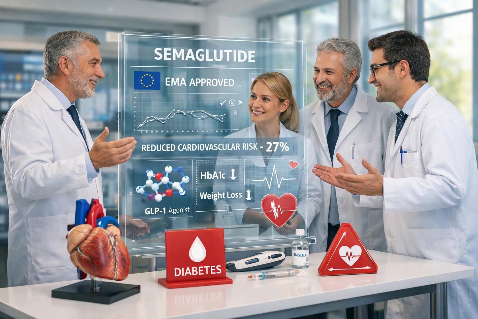 l'ema ha approvato l'estensione dell'uso di semaglutide per i pazienti diabetici ad alto rischio cardiovascolare, offrendo nuove prospettive di trattamento efficaci e sicure.