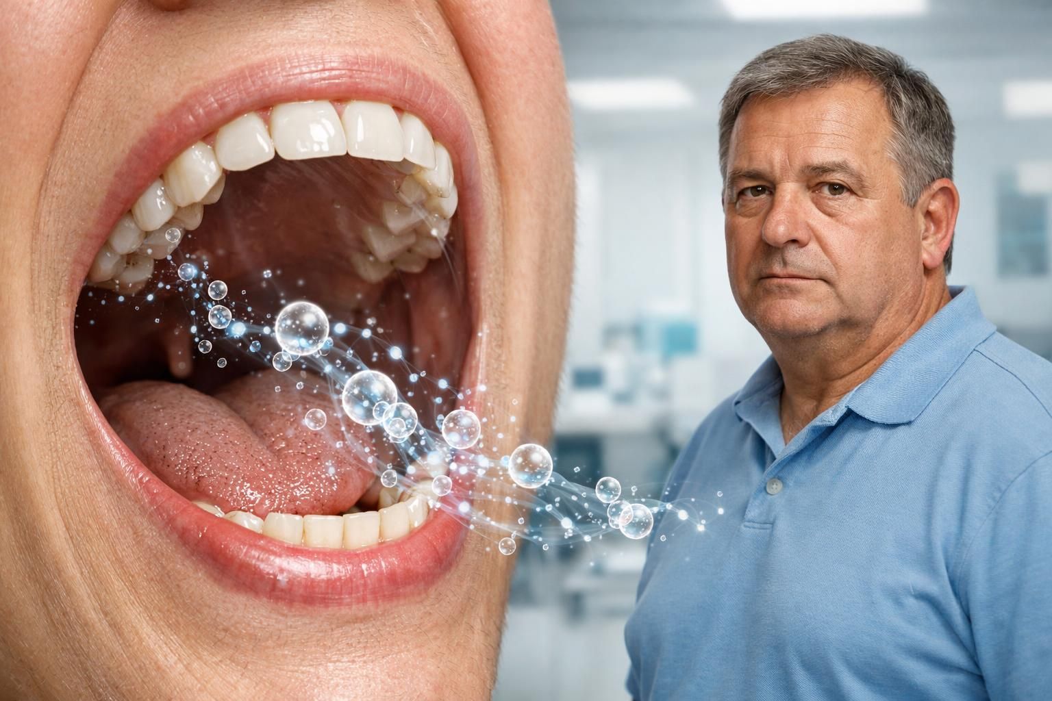 studio sull'aumento della migrazione del glucosio nella saliva e il suo legame con un maggiore rischio di carie nei pazienti con diabete di tipo 2.